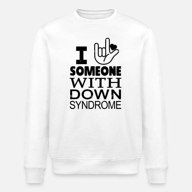 Down-Syndrom Liebhaber - Stanley/Stella Unisex Bio-Sweatshirt ROLLER - Weiß