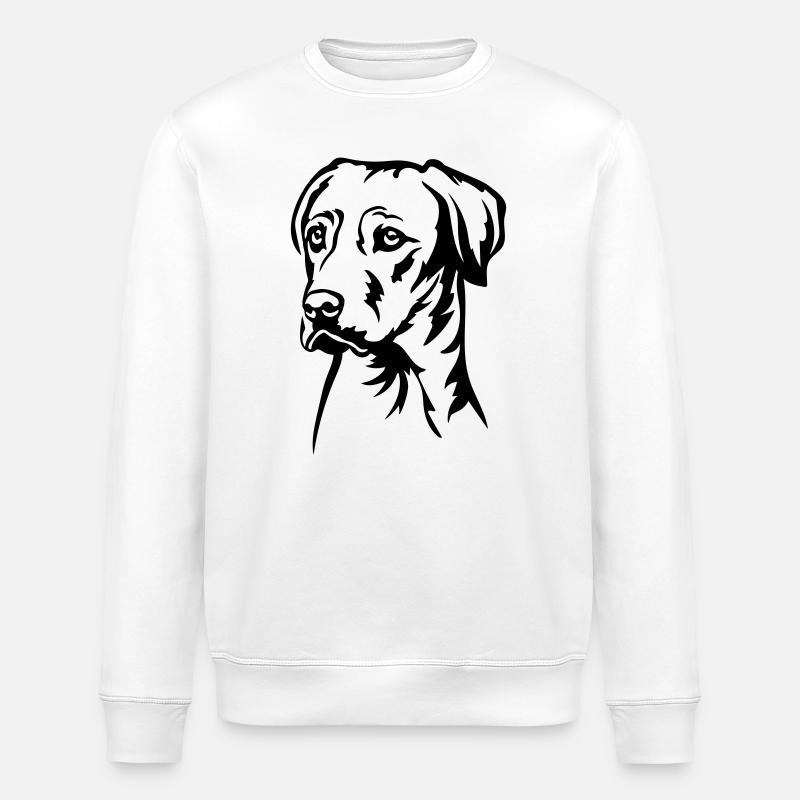 Rhodesian Ridgeback Head - Sweat bio ROLLER Stanley/Stella Unisexe - blanc