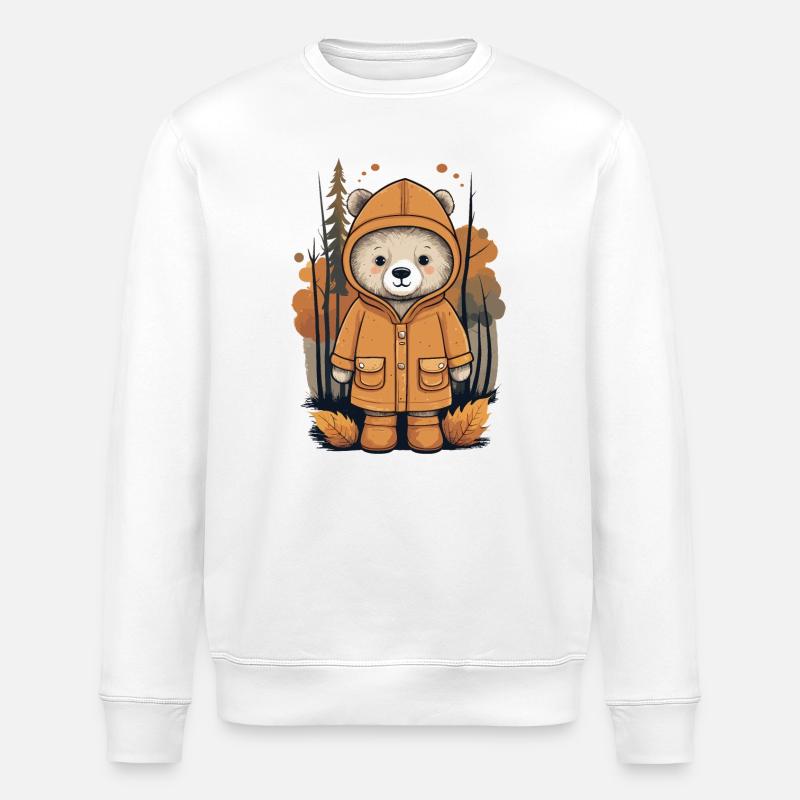 Ours mignon - Sweat bio ROLLER Stanley/Stella Unisexe - blanc