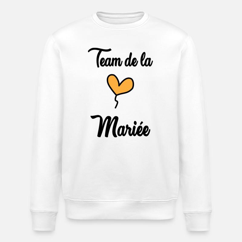 BRIDE TEAM - Stanley/Stella ROLLER Unisex Organic Sweatshirt - white