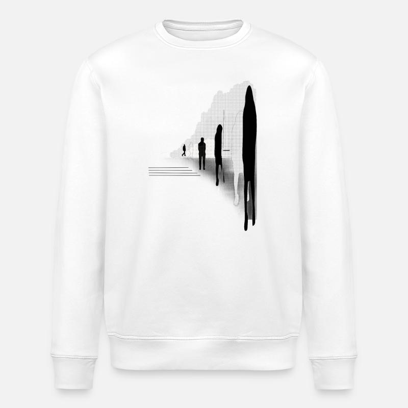 Silhouettes silencieuses - Sweat bio ROLLER Stanley/Stella Unisexe - blanc