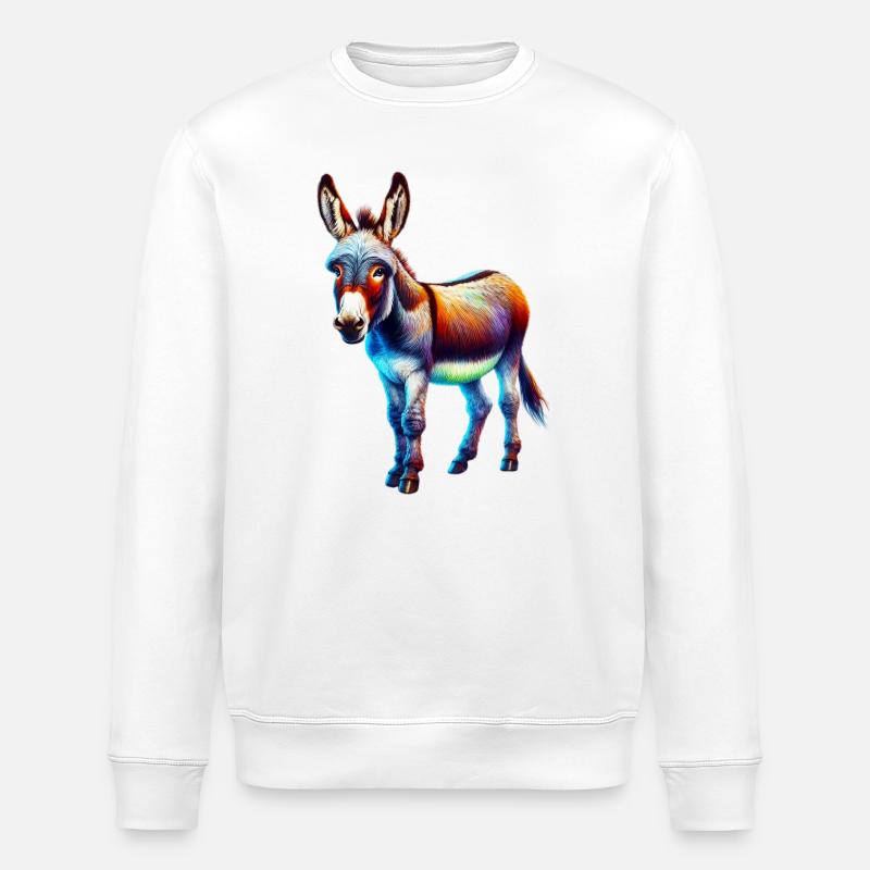 Mule âne - Sweat bio ROLLER Stanley/Stella Unisexe - blanc