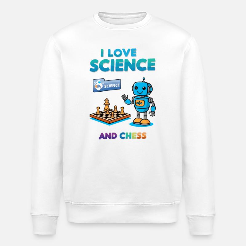 Wissenschaft und Schachspiel - Stanley/Stella Unisex Bio-Sweatshirt ROLLER - Weiß