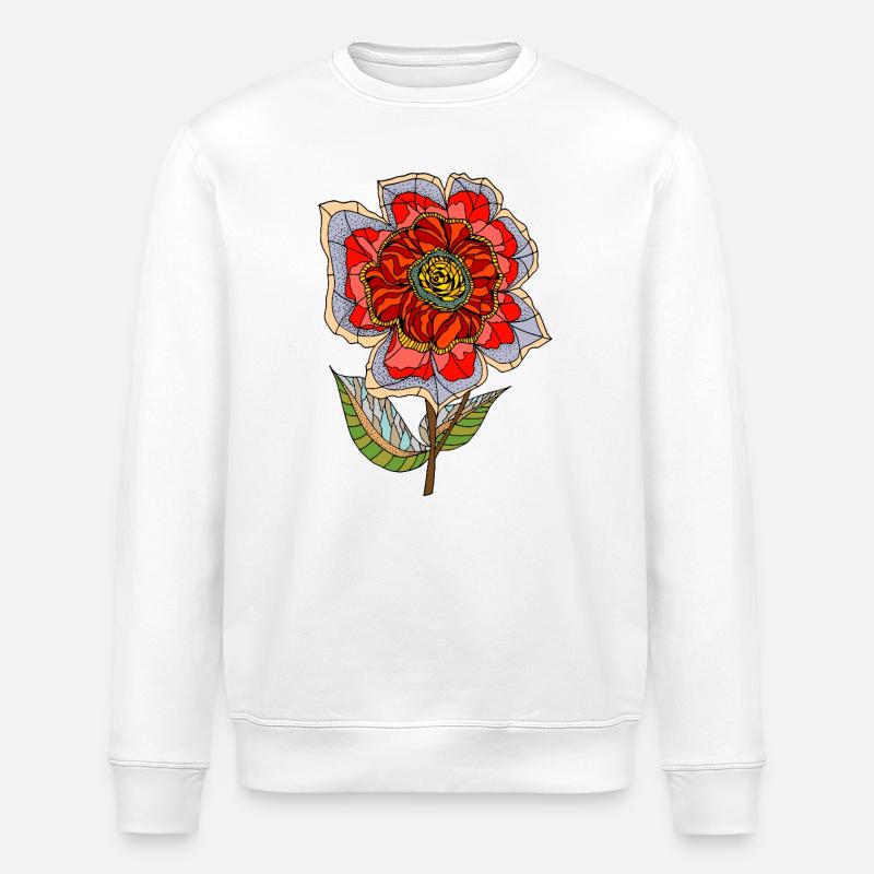 Blume - Stanley/Stella Unisex Bio-Sweatshirt ROLLER - Weiß