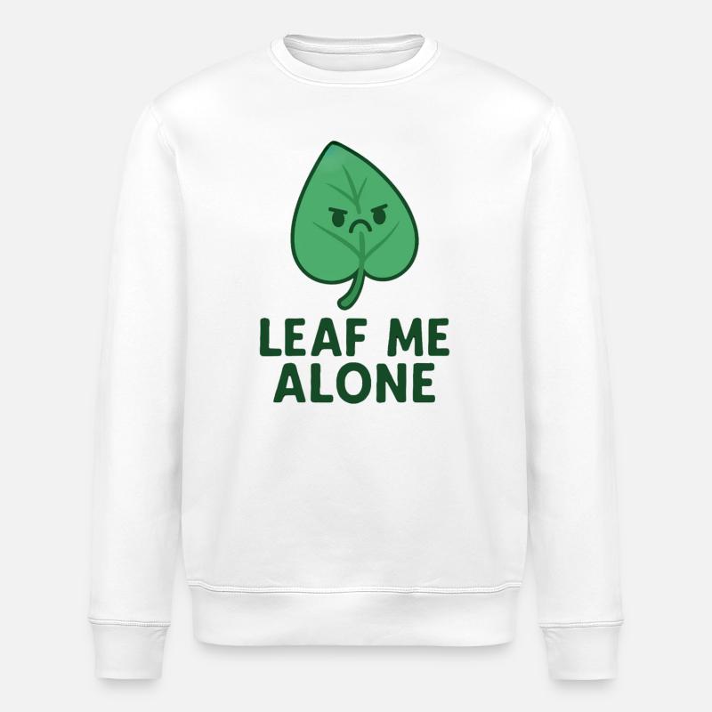 Leaf me allone - Stanley/Stella Unisex Bio-Sweatshirt ROLLER - Weiß
