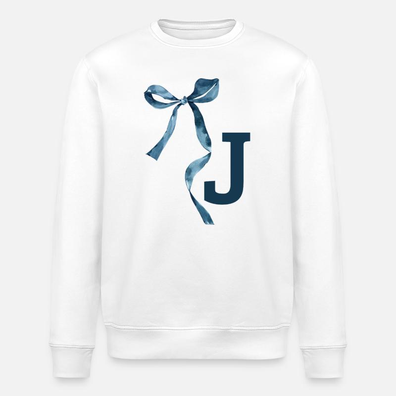 Monogram j Geschenkidee - Stanley/Stella Unisex Bio-Sweatshirt ROLLER - Weiß