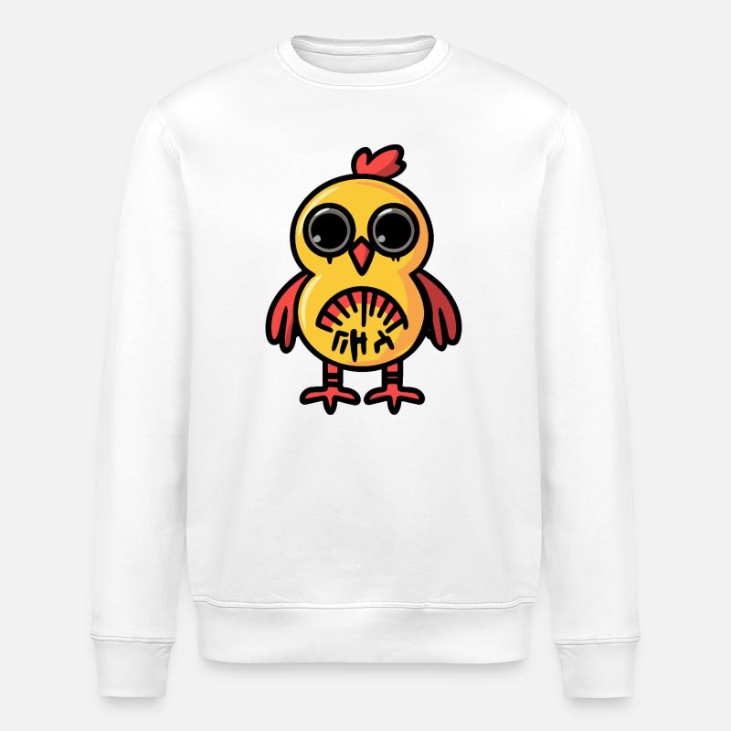 Huhn Halloween Zombie - Stanley/Stella Unisex Bio-Sweatshirt ROLLER - Weiß