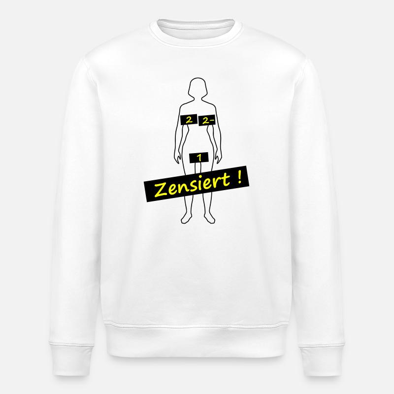 Zensiert - Stanley/Stella Unisex Bio-Sweatshirt ROLLER - Weiß
