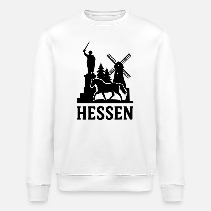 hessen silhouette - Stanley/Stella Unisex Bio-Sweatshirt ROLLER - Weiß