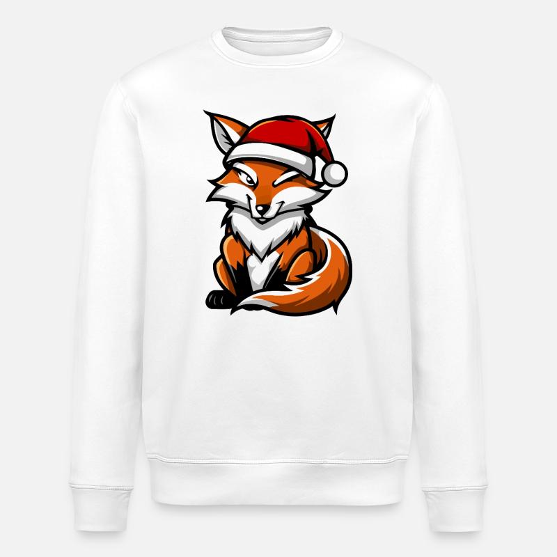 Fuchs Weihnachten - Stanley/Stella Unisex Bio-Sweatshirt ROLLER - Weiß