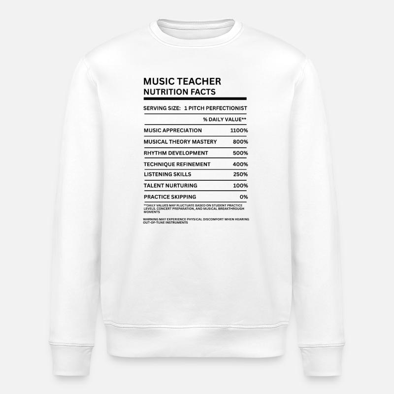 Musiklehrer-Wertschätzung Mitarbeiter, Klavierchor-Band - Stanley/Stella Unisex Bio-Sweatshirt ROLLER - Weiß