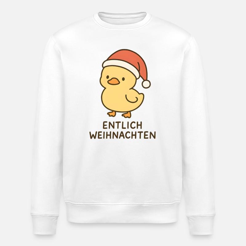 Poussin de Noël Entlich - Sweat bio ROLLER Stanley/Stella Unisexe - blanc