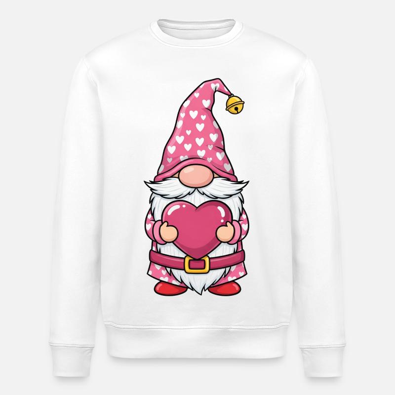 Gnomes de la Saint-Valentin - Sweat bio ROLLER Stanley/Stella Unisexe - blanc