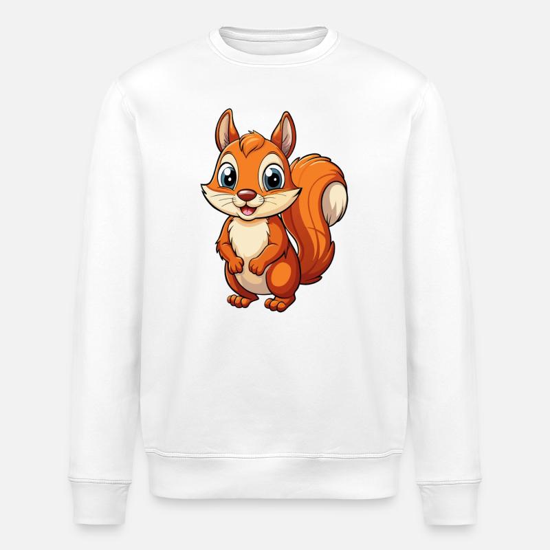 Eichhörnchen - Stanley/Stella Unisex Bio-Sweatshirt ROLLER - Weiß