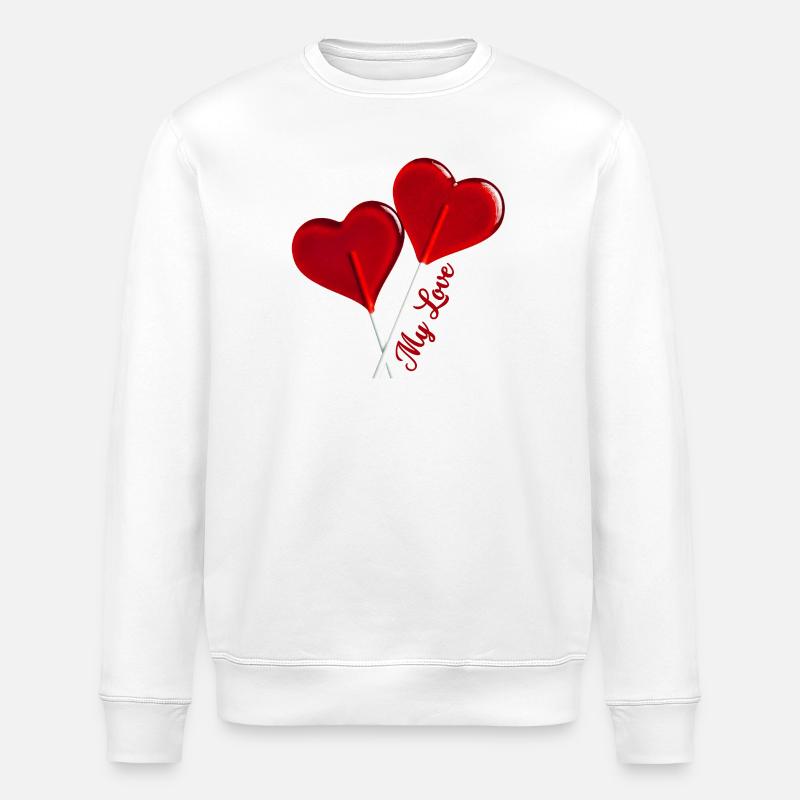 My Love Declaration - Stanley/Stella ROLLER Unisex Organic Sweatshirt - white