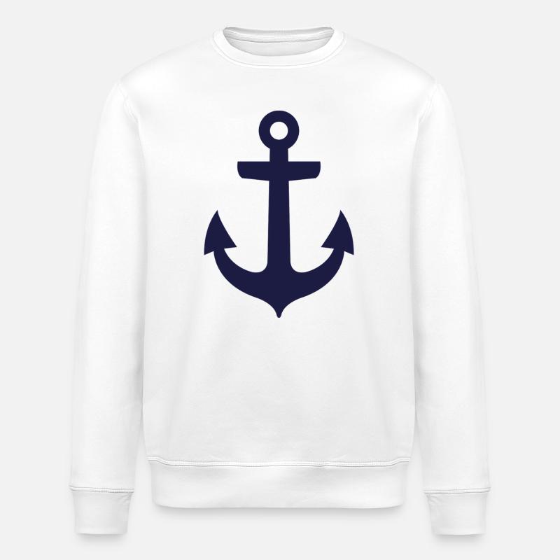 Anchor - Stanley/Stella ROLLER Unisex Organic Sweatshirt - white