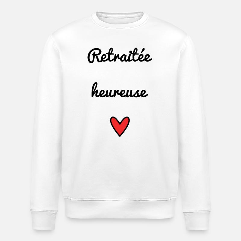 RETRAITEE. RETRAITE. RETRAITEE. RETRAITE - Sweat bio ROLLER Stanley/Stella Unisexe - blanc