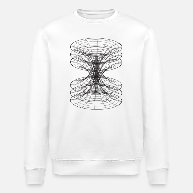 Warped Grid Sanduhr - Stanley/Stella Unisex Bio-Sweatshirt ROLLER - Weiß