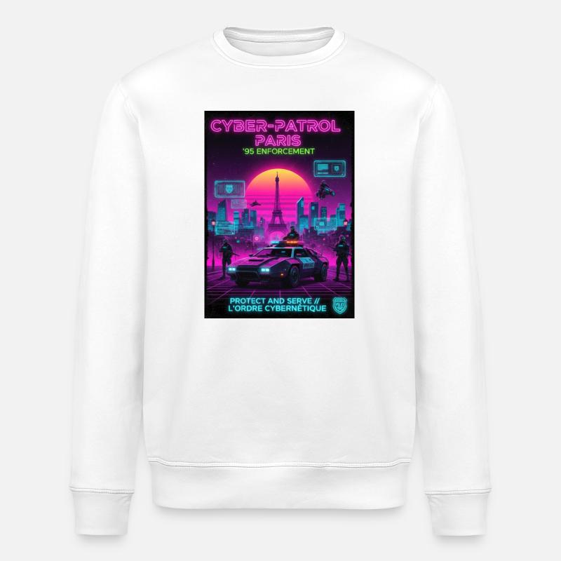 Cyber Patrol Paris - Stanley/Stella Unisex Bio-Sweatshirt ROLLER - Weiß