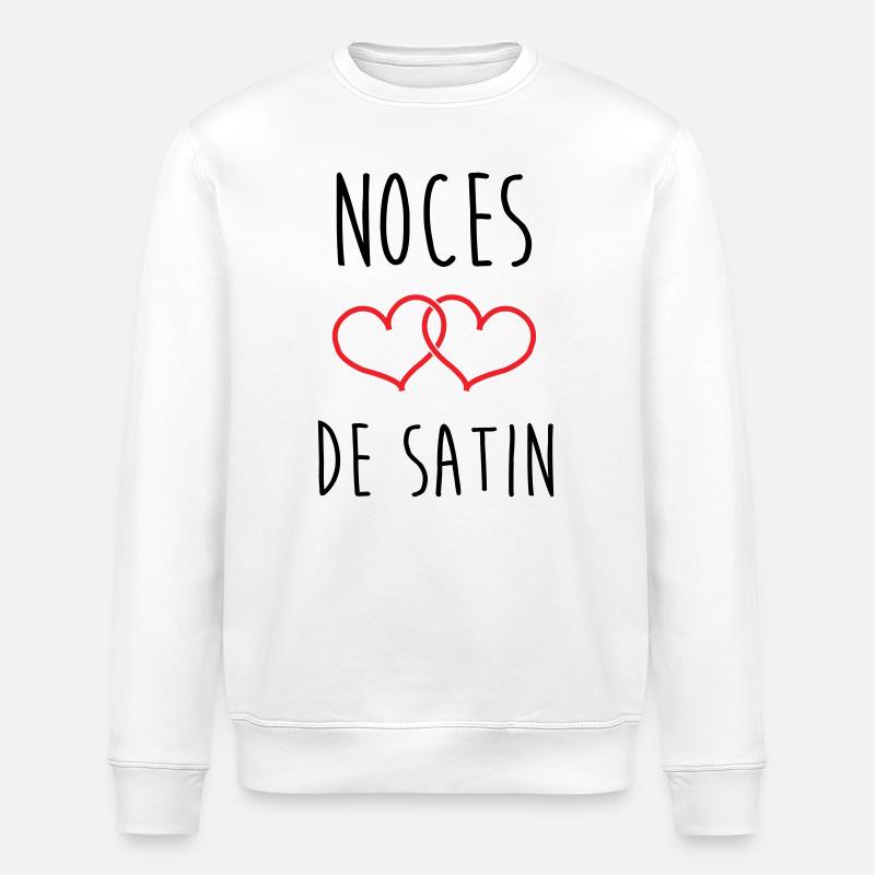 Satin-Hochzeit 24 Jahre Liebe - Stanley/Stella Unisex Bio-Sweatshirt ROLLER - Weiß