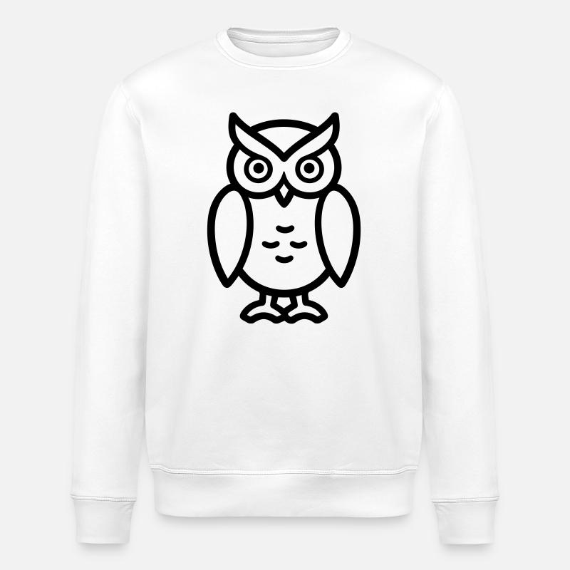 Eule - Stanley/Stella Unisex Bio-Sweatshirt ROLLER - Weiß