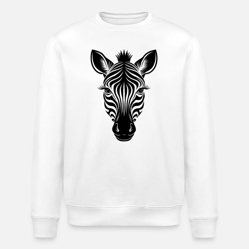 Zebragesicht - Stanley/Stella Unisex Bio-Sweatshirt ROLLER - Weiß
