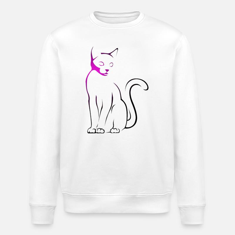 Pink Cat - Sweat bio ROLLER Stanley/Stella Unisexe - blanc