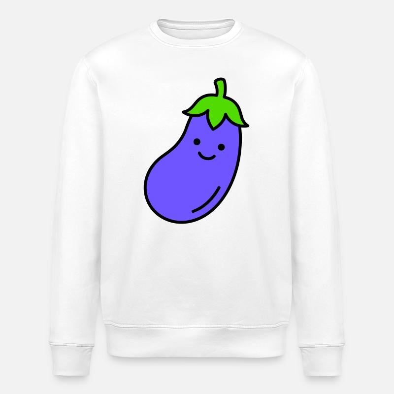 aubergine - Sweat bio ROLLER Stanley/Stella Unisexe - blanc