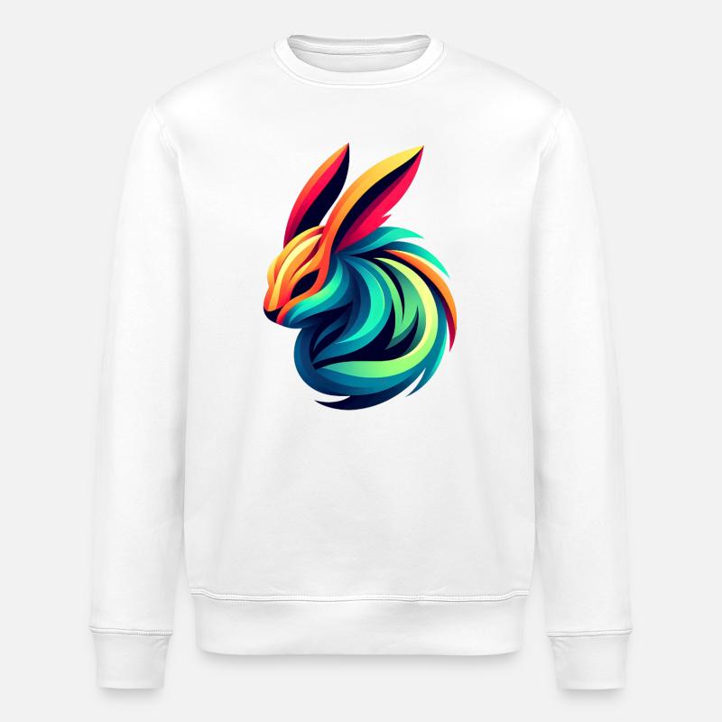 Lapin Couleur Éclatante - Sweat bio ROLLER Stanley/Stella Unisexe - blanc