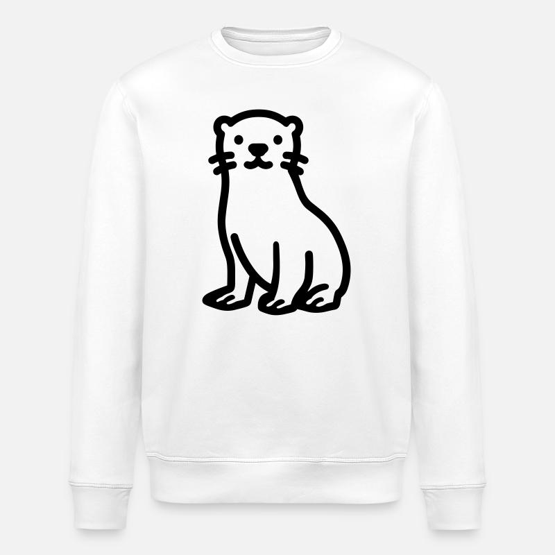 otter - Stanley/Stella ROLLER Unisex Organic Sweatshirt - white