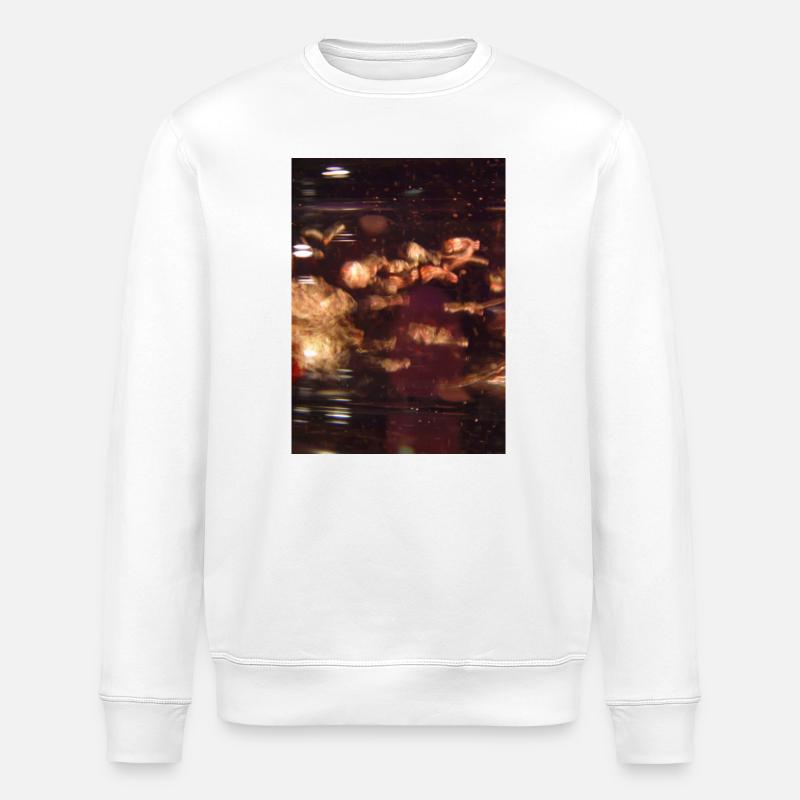 Fog Nebula Neon Waves - Stanley/Stella ROLLER Unisex Organic Sweatshirt - white