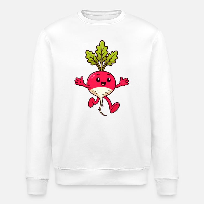 Lustiges Radieschen - Stanley/Stella Unisex Bio-Sweatshirt ROLLER - Weiß