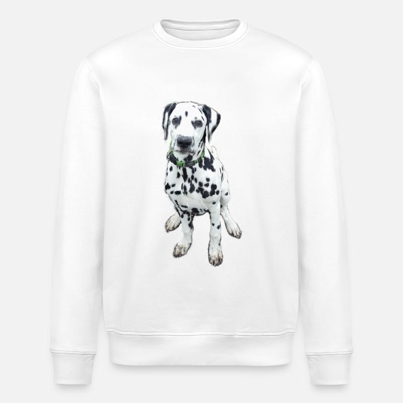 Dalmatian - Stanley/Stella ROLLER Unisex Organic Sweatshirt - white