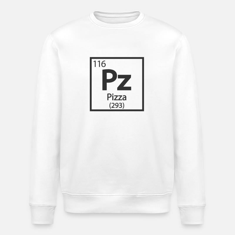 Pizza Element - Periodic Table - Stanley/Stella ROLLER Unisex Organic Sweatshirt - white