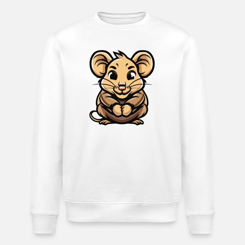 Maus Comic - Stanley/Stella Unisex Bio-Sweatshirt ROLLER - Weiß