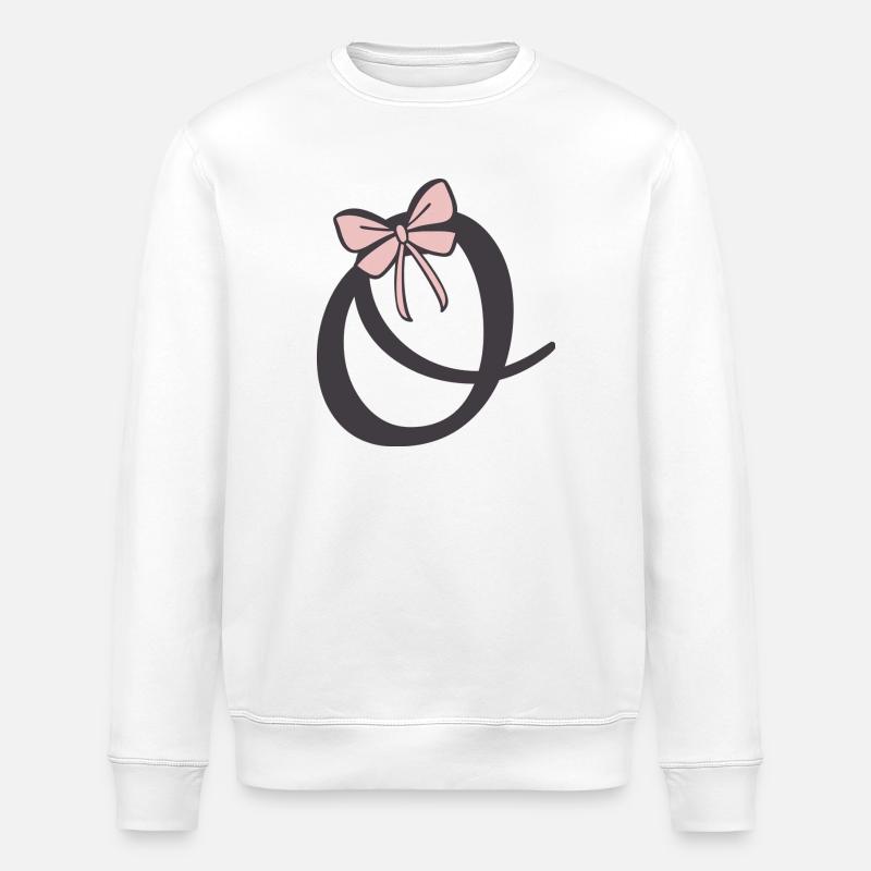 Anfangsbuchstabe O Schleifchen - Stanley/Stella Unisex Bio-Sweatshirt ROLLER - Weiß