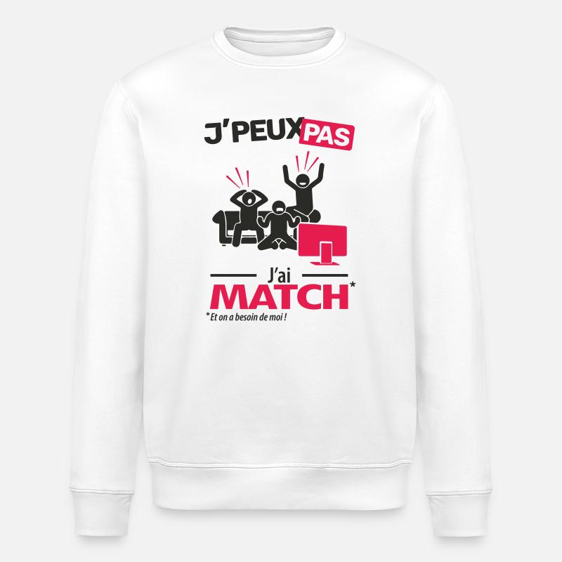 J'peux pas, j'ai match - Sweat bio ROLLER Stanley/Stella Unisexe - blanc