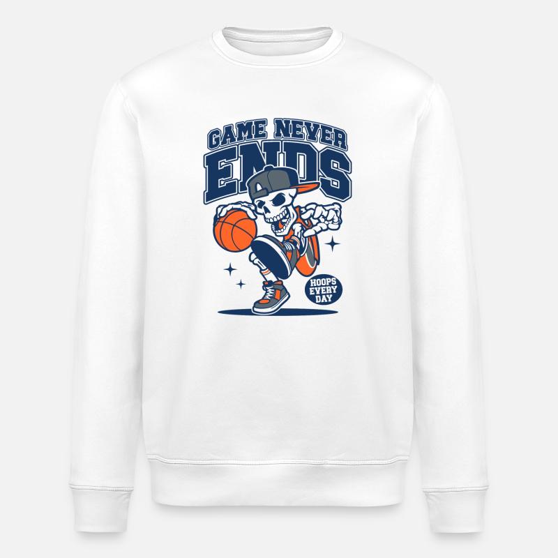 Basket-ball Joueurs de basket-ball - Sweat bio ROLLER Stanley/Stella Unisexe - blanc