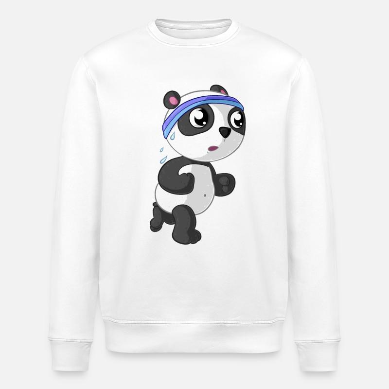 Fitness Panda - Stanley/Stella Unisex Bio-Sweatshirt ROLLER - Weiß