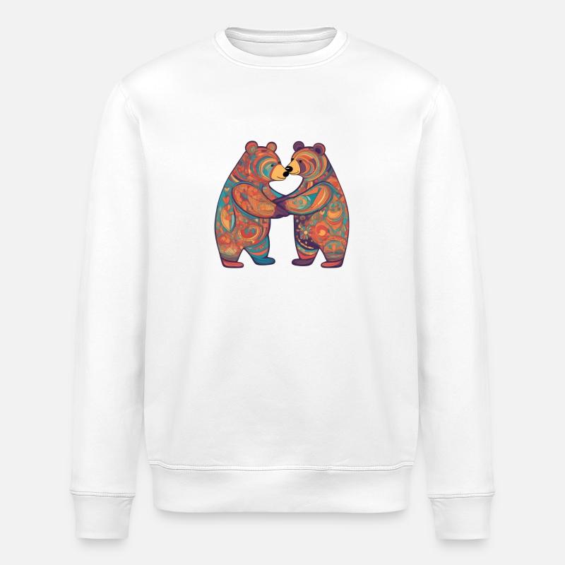 Deux ours Art - Sweat bio ROLLER Stanley/Stella Unisexe - blanc