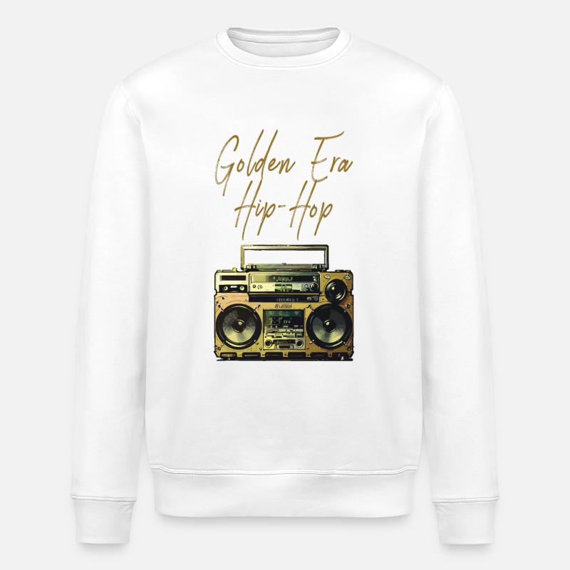 Hip-Hop der Goldenen Ära - Stanley/Stella Unisex Bio-Sweatshirt ROLLER - Weiß