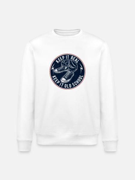 Keep It Oldschool - Stanley/Stella ROLLER Unisex Organic Sweatshirt - white