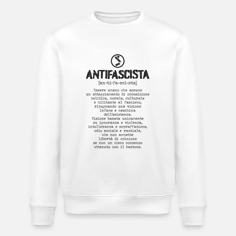 Définition antifasciste - Sweat bio ROLLER Stanley/Stella Unisexe - blanc