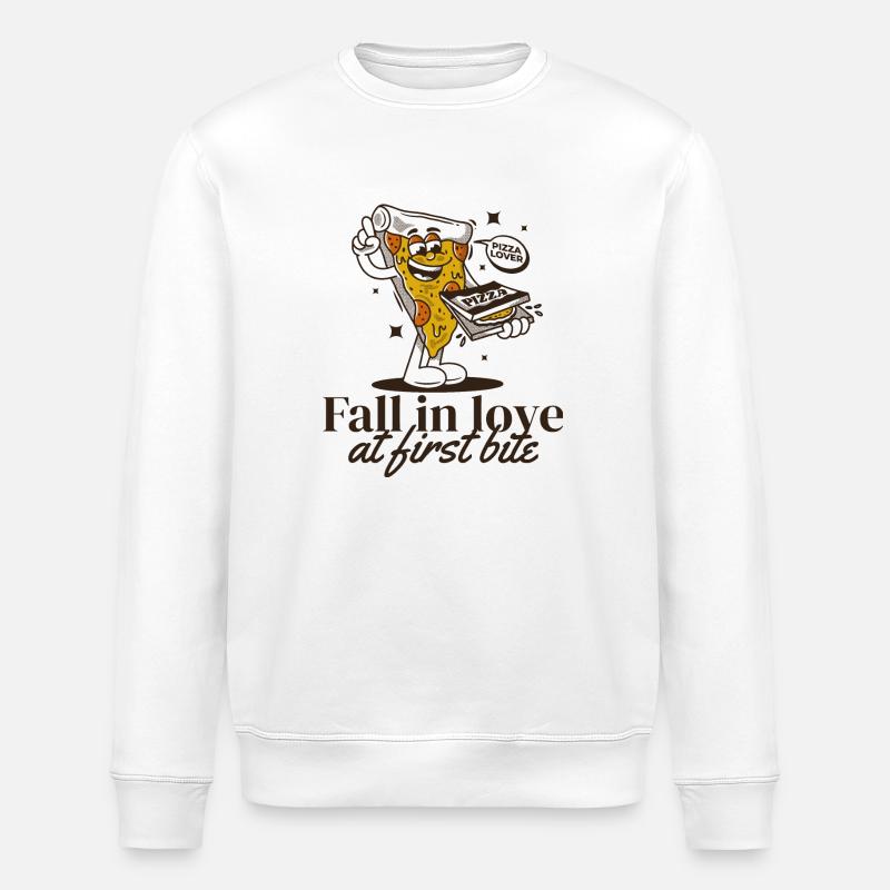 Pizza Comic - Stanley/Stella ROLLER Unisex Organic Sweatshirt - white