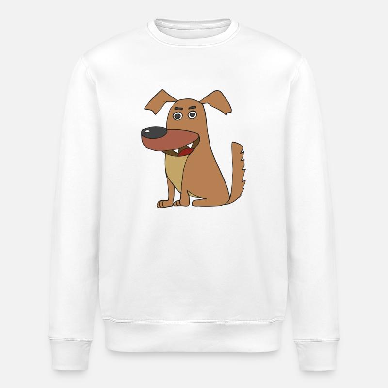 hund lustig - Stanley/Stella Unisex Bio-Sweatshirt ROLLER - Weiß