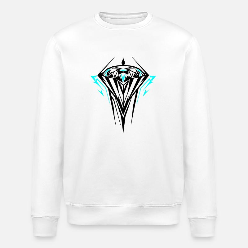 Diamant Juwel Edelstein - Stanley/Stella Unisex Bio-Sweatshirt ROLLER - Weiß
