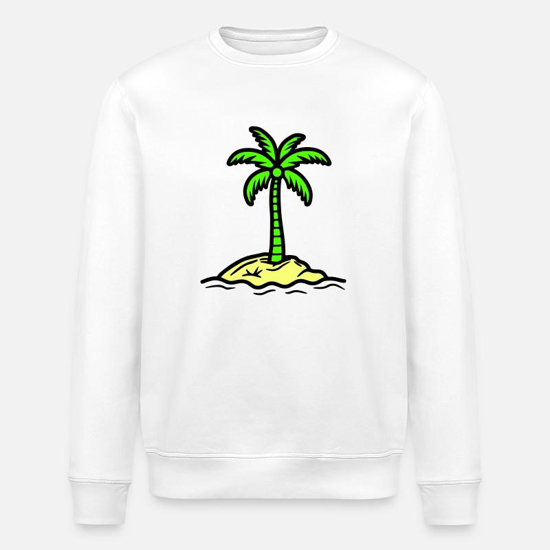 L’été à Palm Island - Sweat bio ROLLER Stanley/Stella Unisexe - blanc