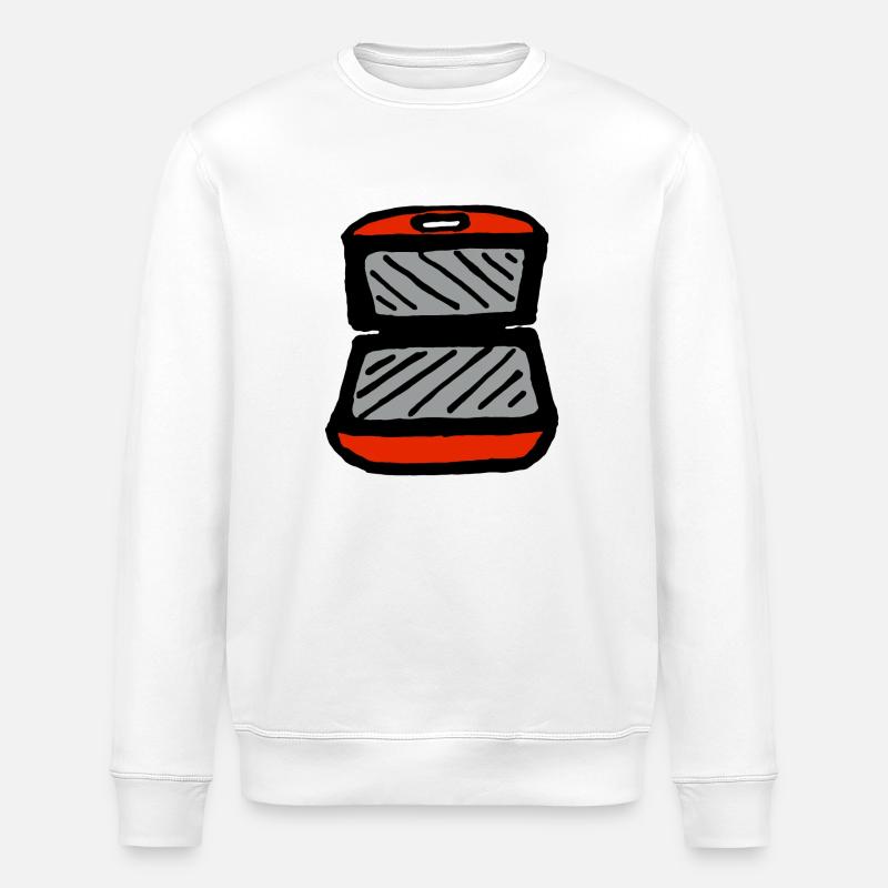 Roter Kontaktgrill - Stanley/Stella Unisex Bio-Sweatshirt ROLLER - Weiß