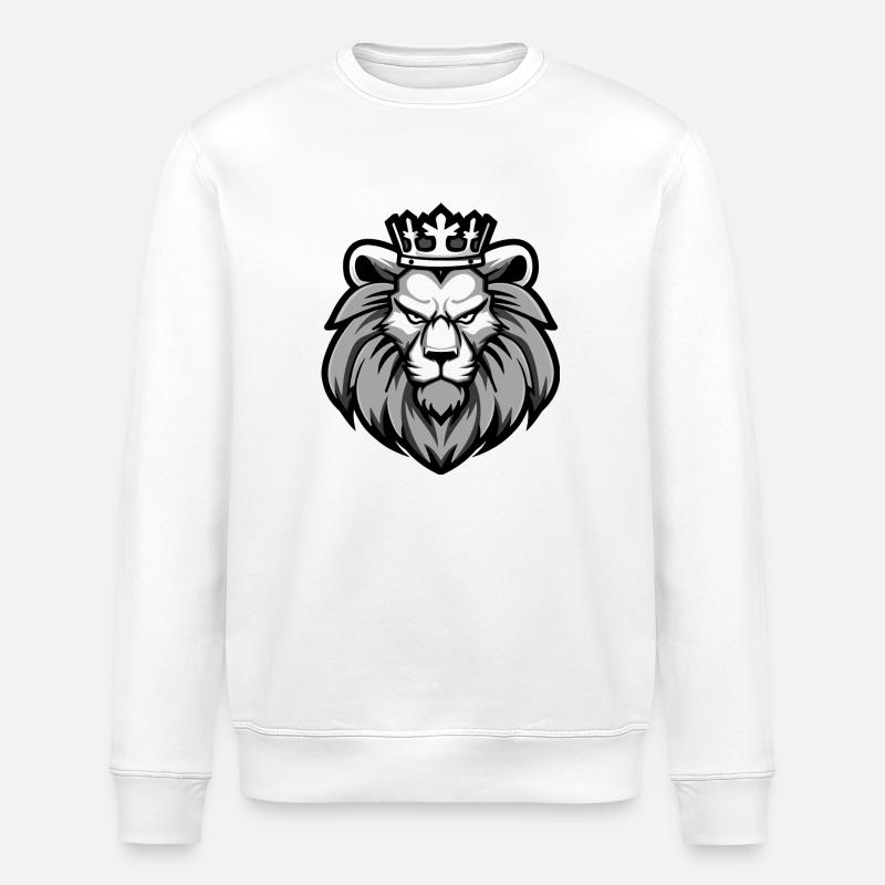 Couronne de lion - Sweat bio ROLLER Stanley/Stella Unisexe - blanc