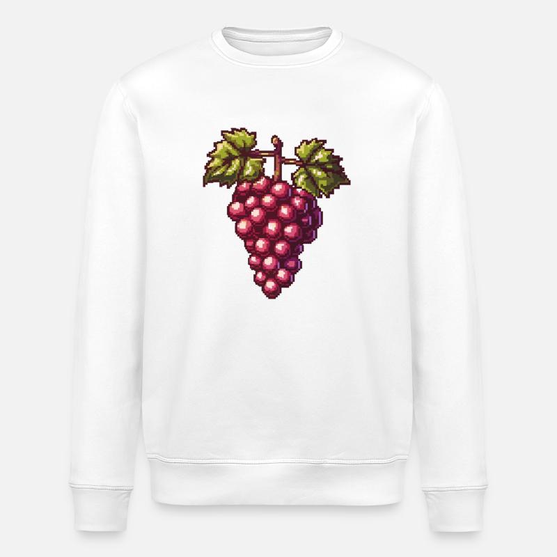 Raisin Icône Pixel - Sweat bio ROLLER Stanley/Stella Unisexe - blanc